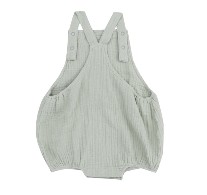 ANGEL DEAR SOLID MUSLIN DESERT GREEN POCKET SUNSUIT