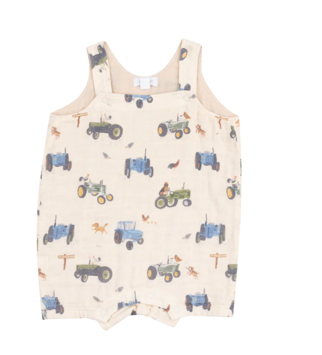 ANGEL DEAR TRACTOR AND FRIENDS OVERALL SHORTIE