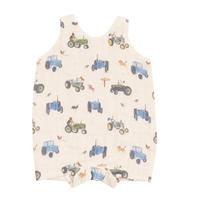 ANGEL DEAR TRACTOR AND FRIENDS OVERALL SHORTIE