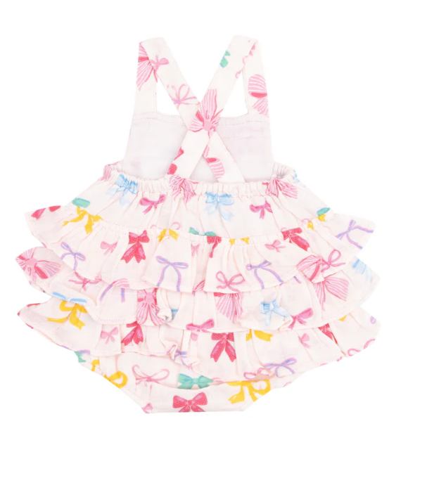 ANGEL DEAR COLORFUL BOWS RUFFLE SUNSUIT