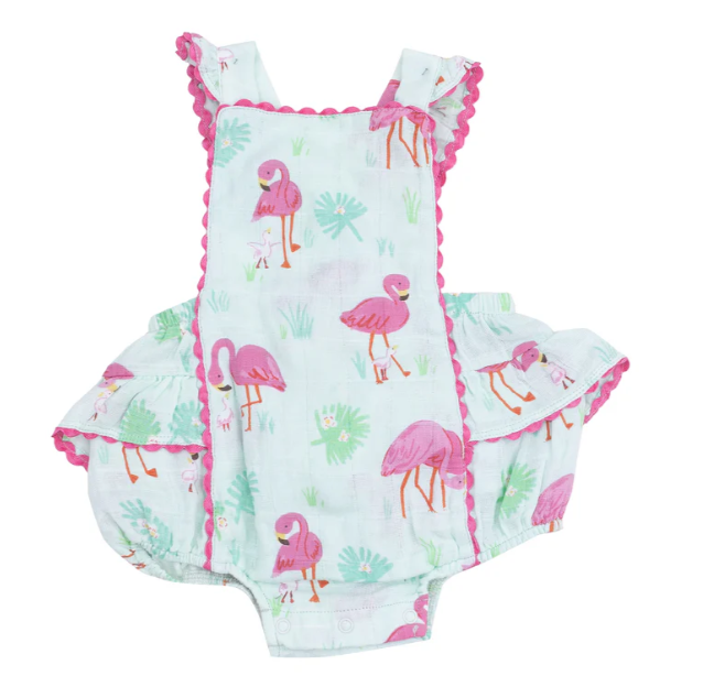 ANGEL DEAR FLAMINGO RIC RAC RUFFLE SUNSUIT