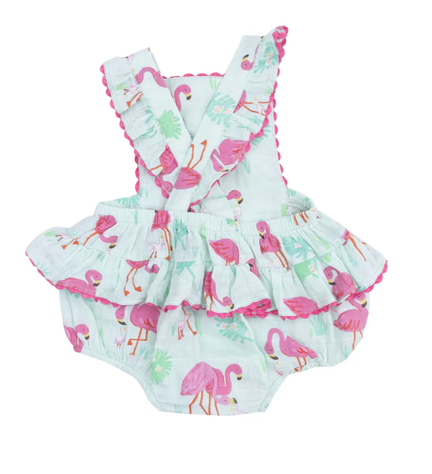 ANGEL DEAR FLAMINGO RIC RAC RUFFLE SUNSUIT