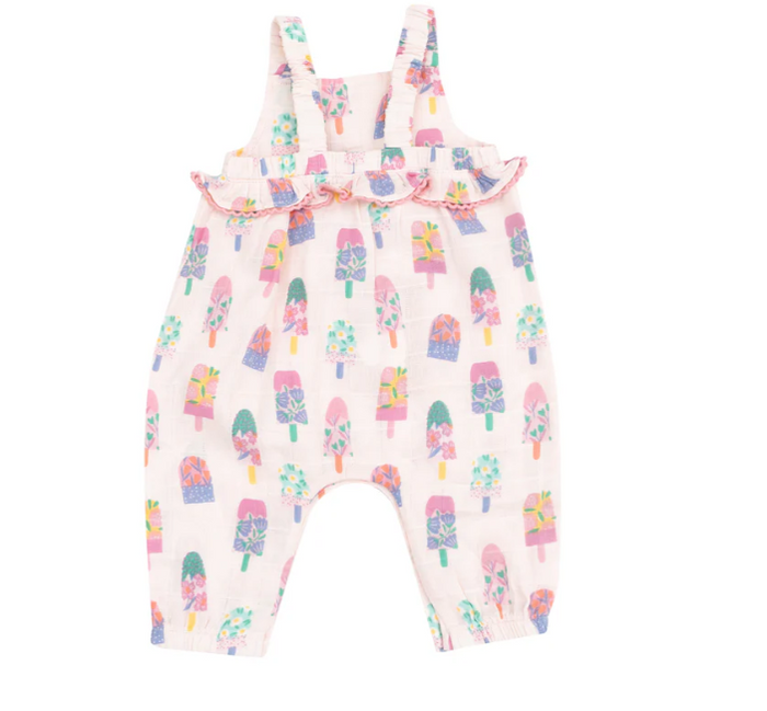 ANGEL DEAR FLORAL POPSICLES FLORAL WAIST ROMPER