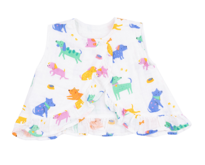 ANGEL DEAR GOOD DOG CLUB RUFFLE BACK TOP AND BLOOMER