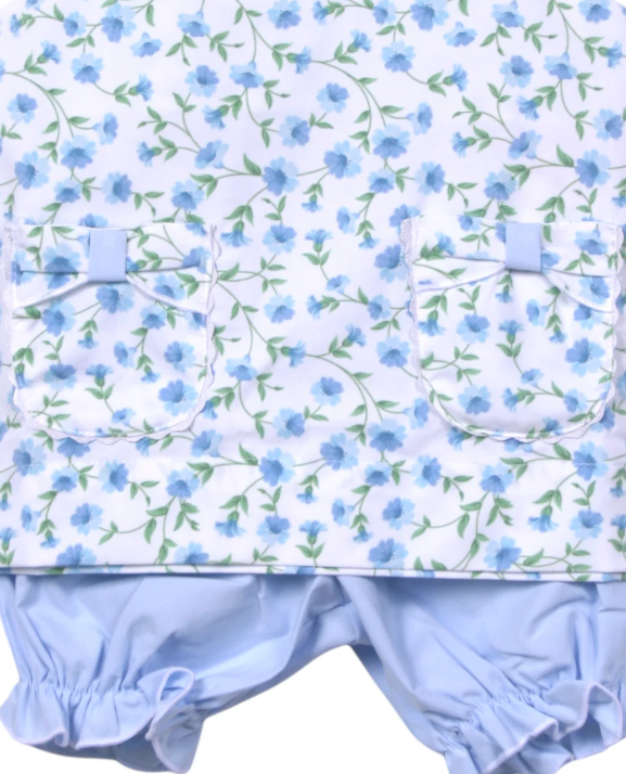 SWEET DREAMS GLORY BLUE FLORAL PRINT BLOOMER SET