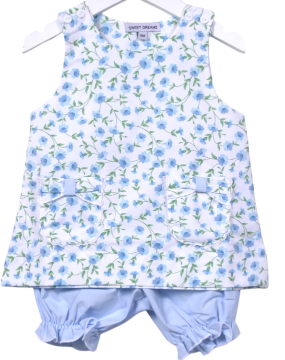 SWEET DREAMS GLORY BLUE FLORAL PRINT BLOOMER SET