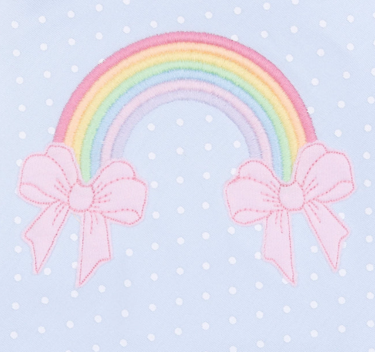 MAGNOLIA BABY RAINBOW WISHES APPLIQUE RUFFLE FLUTTERS BUBBLE