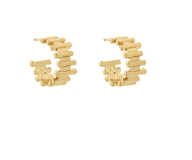 BAR PATTERNED HOOPS