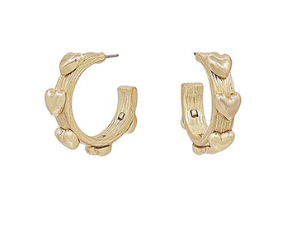 HEART STATION BRUSHED HOOPS