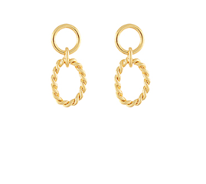 TWIST OVAL DANGLE EARRINGS