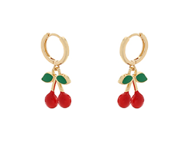 CHERRY DANGLE HOOPS