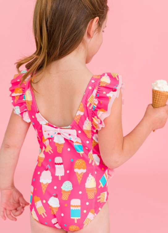 RUFFLEBUTTS SWEET SCOOPS WATERFALL ONE PIECE