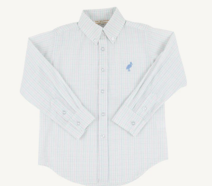 TBBC DEAN'S LIST DRESS SHIRT OXFORD WHITBY WINDOWPANE/SARASOTA SKY