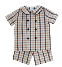 BAILEY BOYS CHARLESTONE PLAID DRESSY SHORT SET