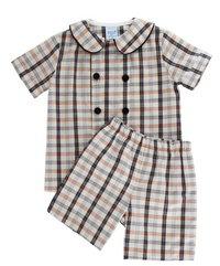 BAILEY BOYS CHARLESTONE PLAID DRESSY SHORT SET
