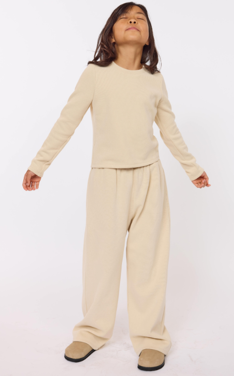 SADIE AND SAGE RELAXED KNIT SET OATMEAL