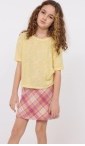 SADIE AND SAGE BILLIE SHORT SLEEVE TOP LEMON