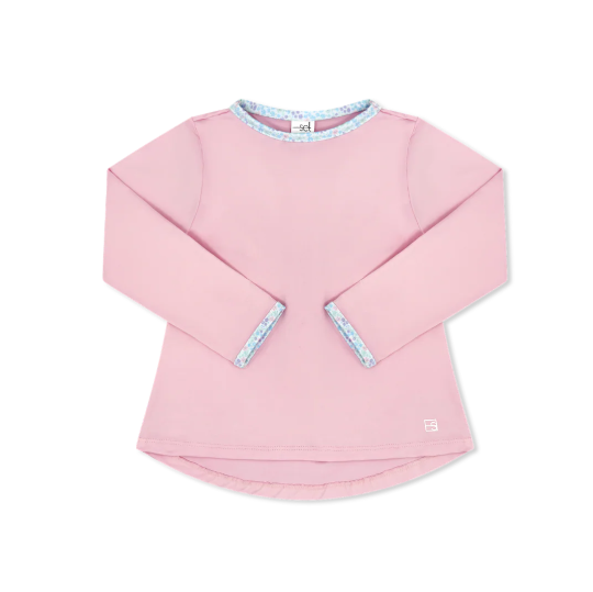 SET ATHLEISURE TAYLOR T LONG SLEEVE COTTON CANDY PINK FROSTED FLORAL