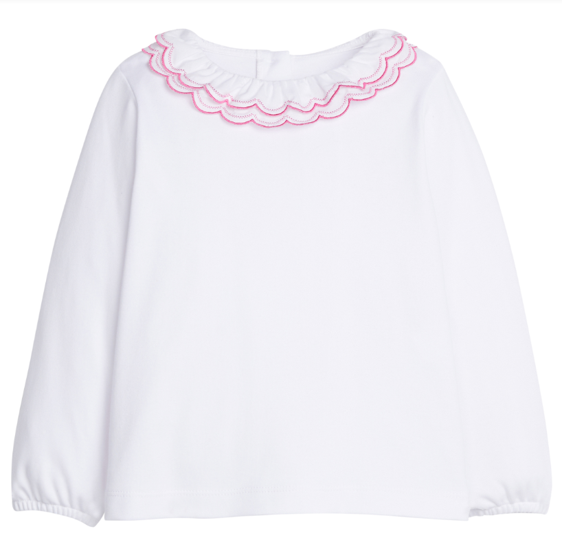 LITTLE ENGLISH DOUBLE LONDON BLOUSE HOT PINK