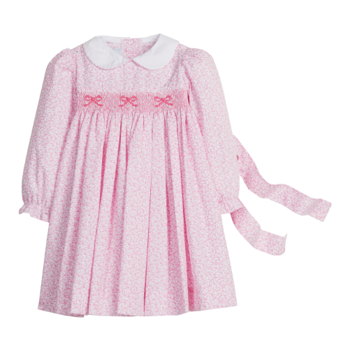 LITTLE ENGLISH SMOCKED NATALIE DRESS PINK VININGS