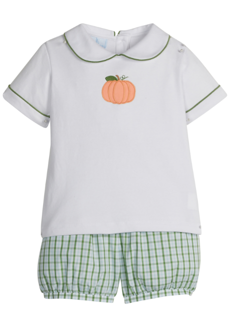 LITTLE ENGLISH APPLIQUE PETER PAN SHORT SET