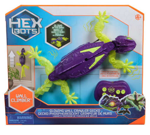 HEX BOTS WALL CRAWLER GLOW IN THE DARK GECKO