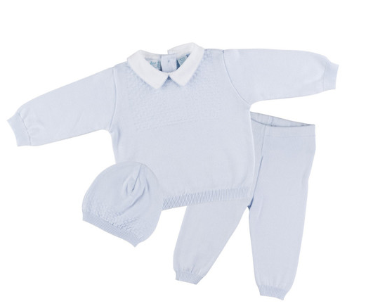 FELTMAN BROTHERS KNIT TWO PIECE PIQUE COLLAR & HAT