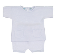 FELTMAN BROTHERS KNIT SHORT SET BLUE