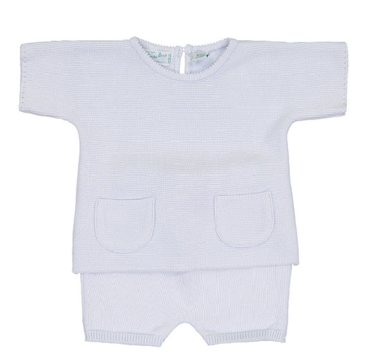 FELTMAN BROTHERS KNIT SHORT SET BLUE