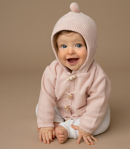 FELTMAN BROTHERS TOGGLE BUTTON CARDIGAN PINK