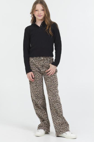 VINTAGE HAVANA LEOPARD DENIM PANT