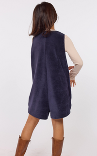SADIE AND SAGE TWEEN MORRISON ROMPER NAVY