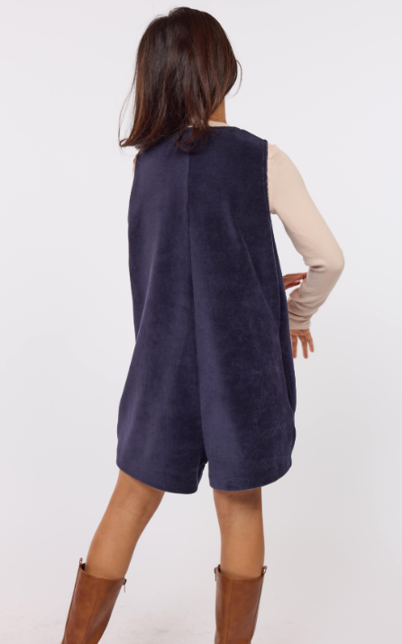 SADIE AND SAGE TWEEN MORRISON ROMPER NAVY