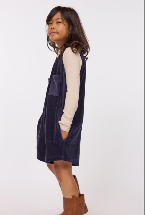 SADIE AND SAGE TWEEN MORRISON ROMPER NAVY