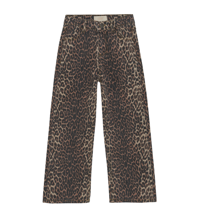 CREAMIE CHEETAH JEANS WIDE LEG