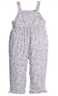 LITTLE ENGLISH RUFFLED OVERALL MARGAUX FLORAL