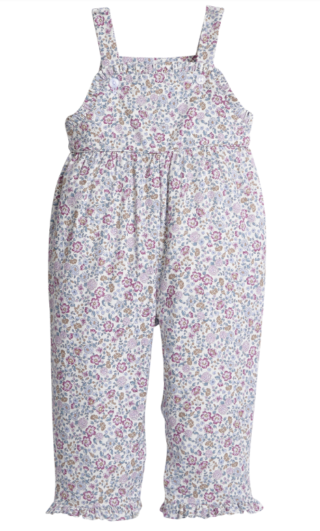 LITTLE ENGLISH RUFFLED OVERALL MARGAUX FLORAL