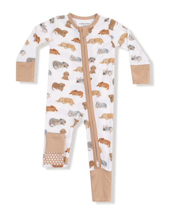 ANGEL DEAR NAPPING PUPPIES 2 WAY ZIPPER ROMPER