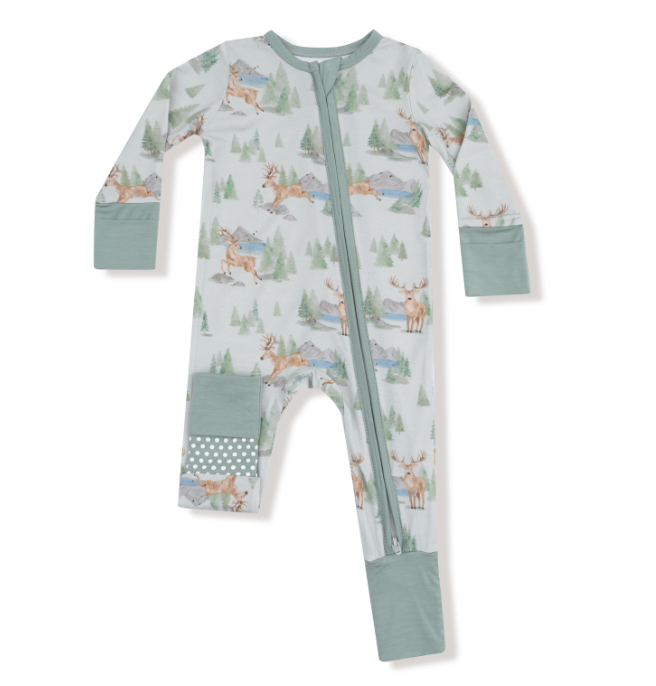 ANGEL DEAR BUCK DEER 2 WAY ZIPPER ROMPER