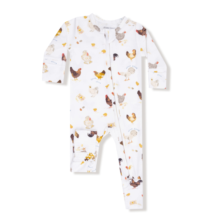 ANGEL DEAR COLLECTOR CHICKENS 2 WAY ZIPPER ROMPER