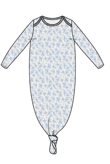 ANGEL DEAR ROMI FLORAL KNOTTED GOWN