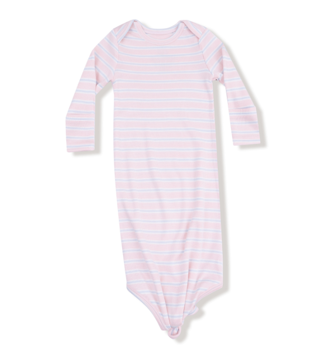 ANGEL DEAR MULTI PINK STRIPE KNOTTED GOWN