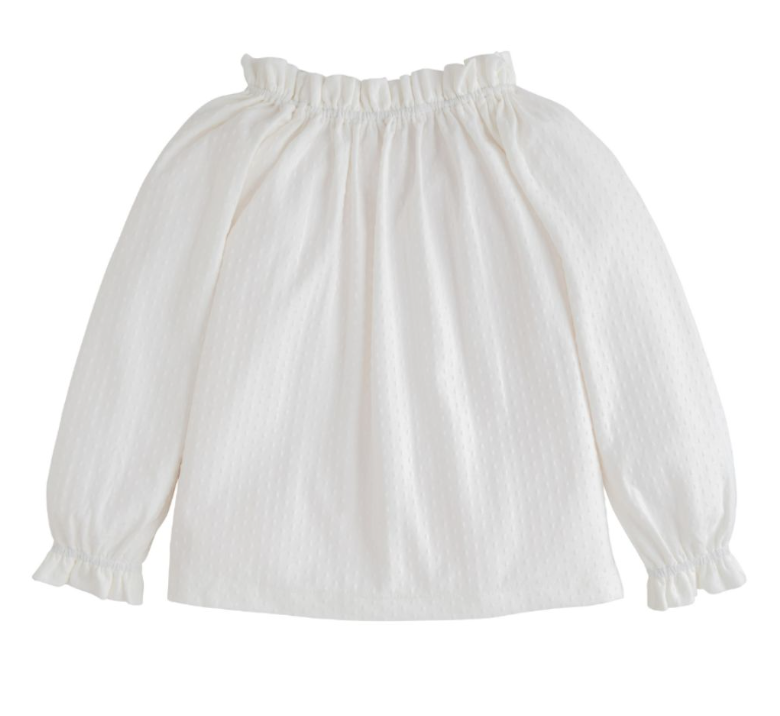 BISBY TORY TOP SNOW POINTELLE