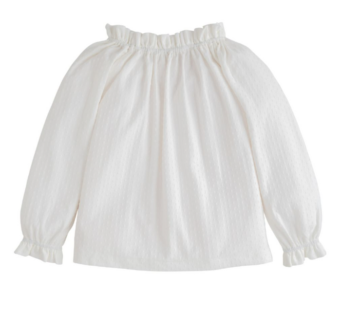BISBY TORY TOP SNOW POINTELLE