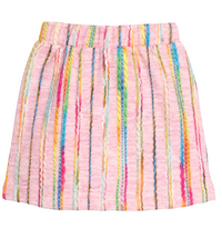 BISBY MINI SKIRT WAVY PINK MULTI WOOL