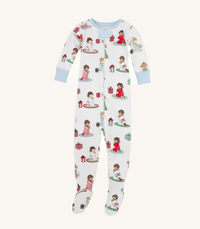 TBBC KNOX'S NIGHT NIGHT FOOTIE HOLIDAY PATIENCE AND PRAYERS BUCKHEAD BLUE