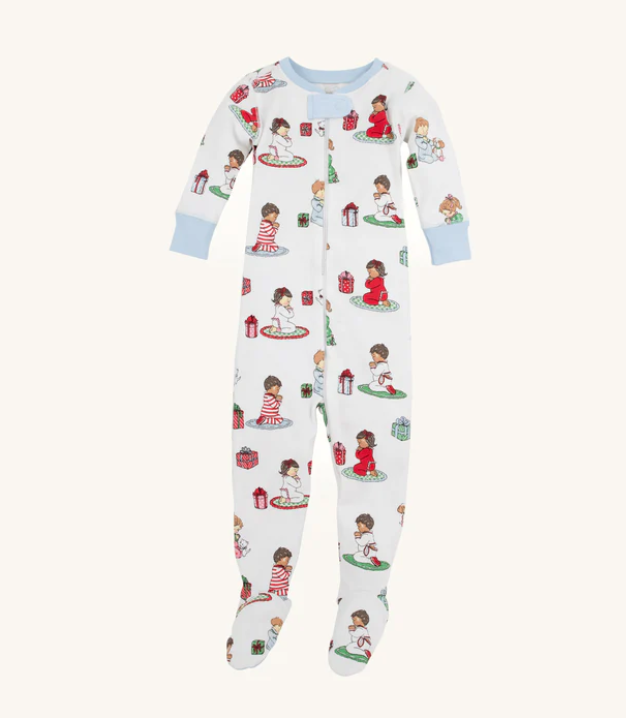 TBBC KNOX'S NIGHT NIGHT FOOTIE HOLIDAY PATIENCE AND PRAYERS BUCKHEAD BLUE