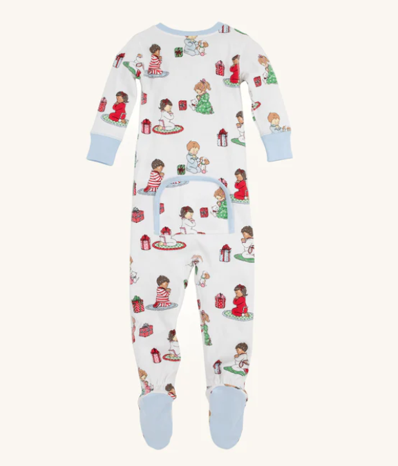 TBBC KNOX'S NIGHT NIGHT FOOTIE HOLIDAY PATIENCE AND PRAYERS BUCKHEAD BLUE