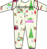 TBBC LEIGH ANN ANGEL SLEEVE ROMPER MAKE THE SEASON BRIGHT
