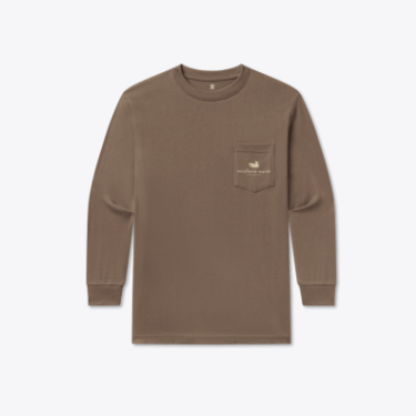 SOUTHERN MARSH YOUTH LS VINTAGE DUCK DECOY TEE CAMO CARAJILLO BROWN